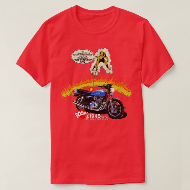 1978 GS 1000 Vintag Magazine Werbung T-Shirt (Design vorne)