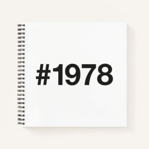 1978 Hashtag 47 Geburtstag Jahrestag Notizbuch