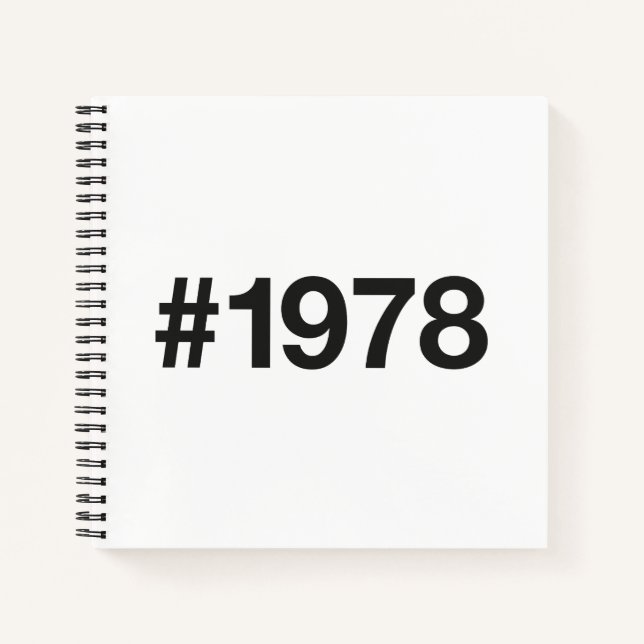 1978 Hashtag 47 Geburtstag Jahrestag Notizbuch (Vorderseite)