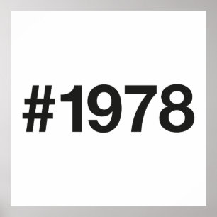 1978 Hashtag 47 Geburtstag Jahrestag Poster