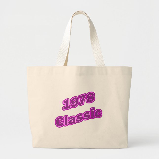 1978 klassisches Lila Jumbo Stoffbeutel (Vorne)