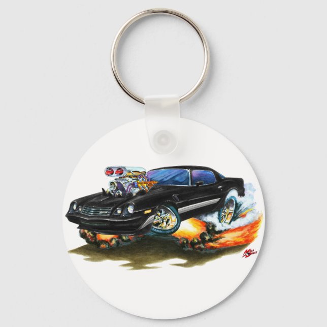 1979-81 Camaro Z28 Black-Gray Car Schlüsselanhänger (Vorderseite)