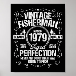 1979 Angel Geburtstag Für Angler 1979 Jahr Geboren Poster