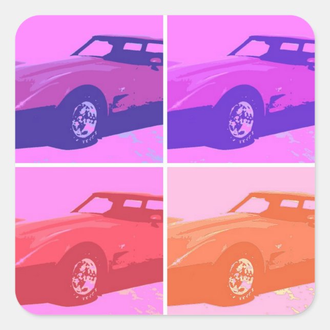 1979 Classic Cars Quadratischer Aufkleber (Vorderseite)