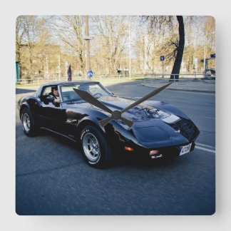 1979 Corvette Classic Sportscar Quadratische Wanduhr