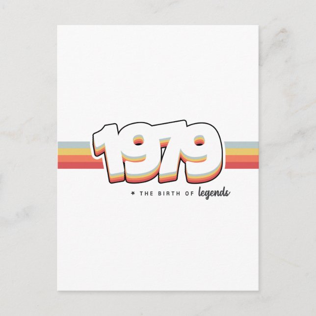 1979 Die Geburt von Legenden Postkarte (Vorderseite)