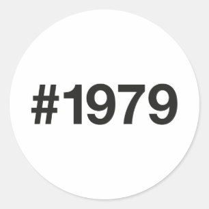 1979 Hashtag 46 Geburtstagsfeier Runder Aufkleber
