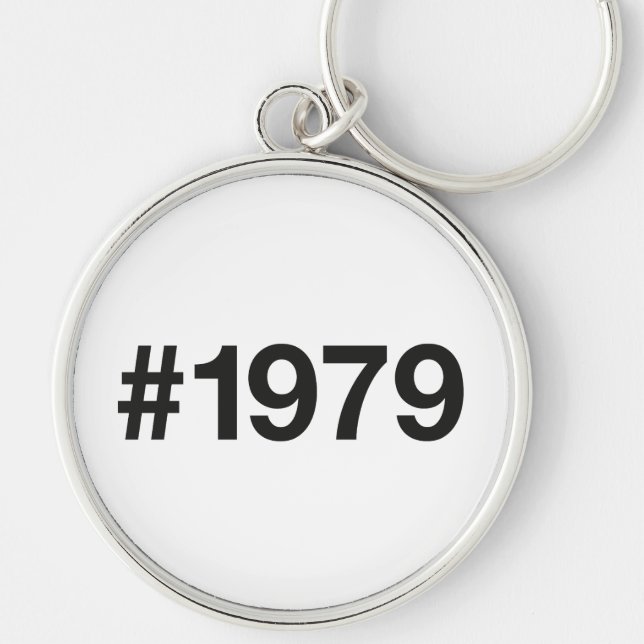 1979 Hashtag 46 Geburtstagsfeier Schlüsselanhänger (Vorne)