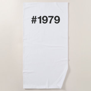 1979 Hashtag 46 Geburtstagsfeier Strandtuch