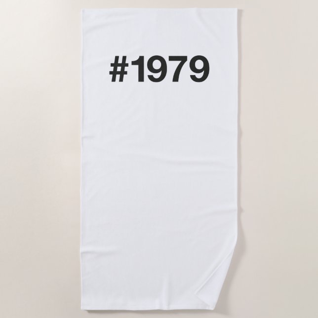 1979 Hashtag 46 Geburtstagsfeier Strandtuch (Vorderseite)