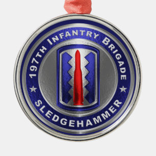 197. Infanteriebrigade Weihnachten Ornament Aus Metall