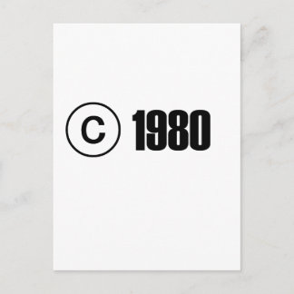 1980 Copyright Postkarte