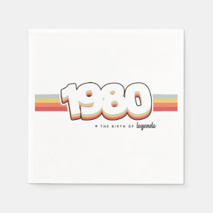 1980 Die Geburt von Legenden Serviette