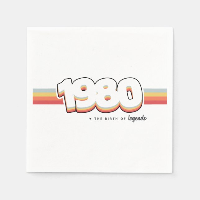 1980 Die Geburt von Legenden Serviette (Vorderseite)