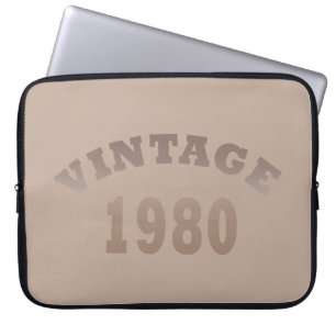 1980 geboren elegantes modernes vintage Geburtstag Laptopschutzhülle