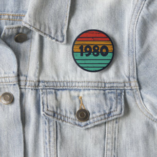 1980 Geborenes Vintage Geburtstagsgeschenk Button