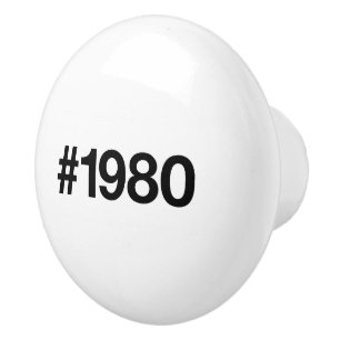 1980 Hashtag 45 Geburtstag Jahrestag Keramikknauf