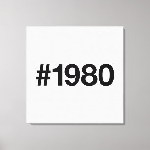 1980 Hashtag 45 Geburtstag Jahrestag Leinwanddruck