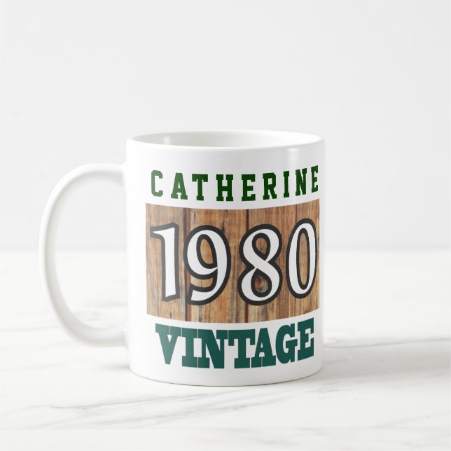 1980 Jahr der Geburt - Geburtstagsfeier Kaffeetasse (Links)
