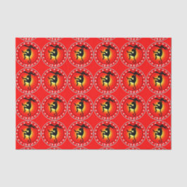 1980 Jahr des Affen Seidenpapier