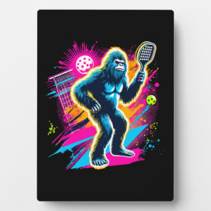 1980er Bigfoot Sasquatch Playing Pickleball Fotoplatte