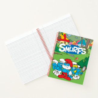 1980er Classic Cartoon Smurf Spiral Notebook 8.5x1 Notizbuch