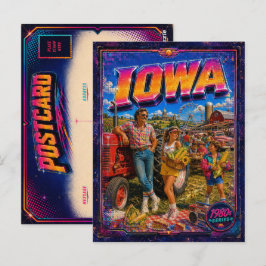 1980er Iowa Postkarte 80er Retro
