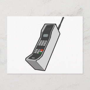 1980er-Jahre-Mobiltelefon Postkarte