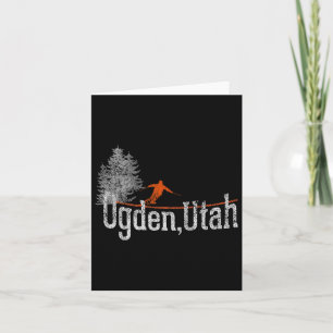 1980er Jahre Stil Ogden Utah Vintag Skifahren Karte