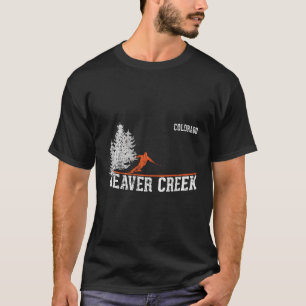 1980er Jahre Style Beaver Creek Co Skiing T-Shirt