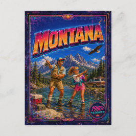 1980er Montana Postkarte 80er Retro