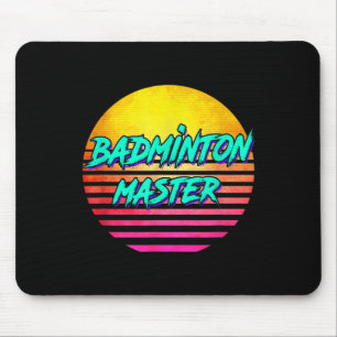 1980er Retro Badminton Meister Mousepad