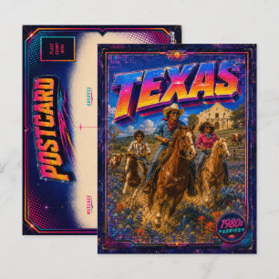 1980er Texas Postkarte 80er Retro