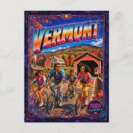 1980er Vermont Postkarte 80er Retro