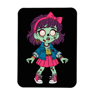 1980er Zombie Mädchen Magnet