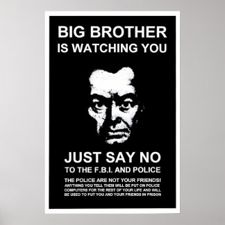 1980s Anti-Police-violence Poster Big brother is