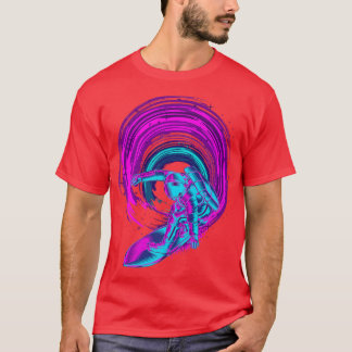 1980s Art Synthwave Surfing T-Shirt