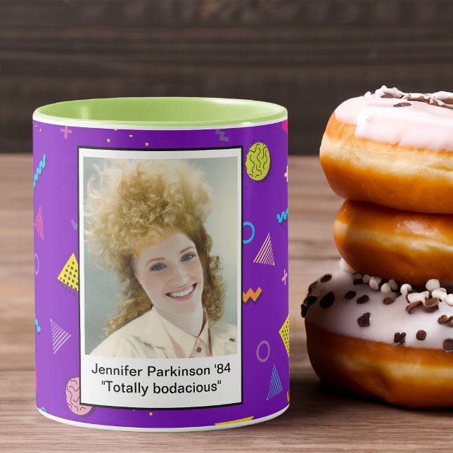 1980s Birthday Insert Your Face Big Hair Tasse (Von Creator hochgeladen)