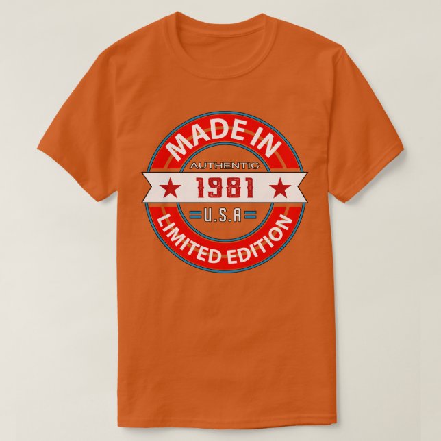 1981 42 Jahr T-Shirt (Design vorne)