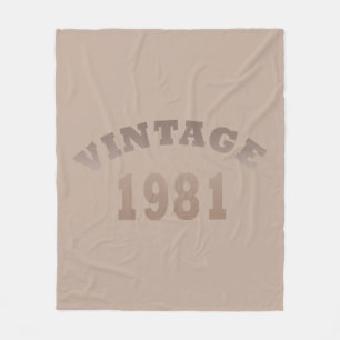 1981 geboren, elegante moderne vintage Geburtstag Fleecedecke