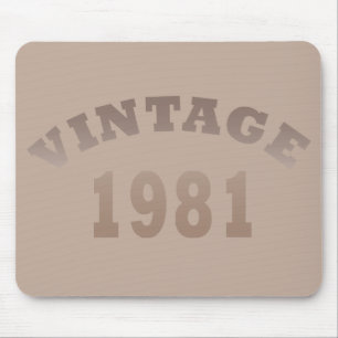 1981 geboren elegantes modernes vintage Geburtstag Mousepad