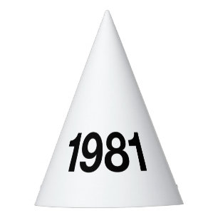 1981 Hashtag 44 Geburtstag Jahrestag Partyhütchen