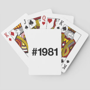 1981 Hashtag 44 Geburtstag Jahrestag Spielkarten