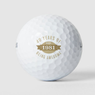 1981 Phantastischer sonniger 40. Geburtstag Golfball