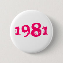 1981 Retro-80er-Button Schaltfläche hell rosa