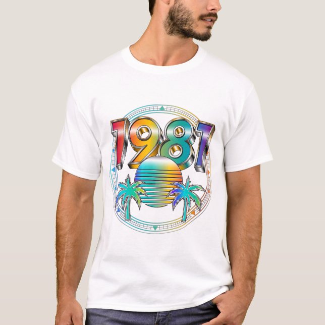 1981 T-Shirt mit Thema (Vorderseite)
