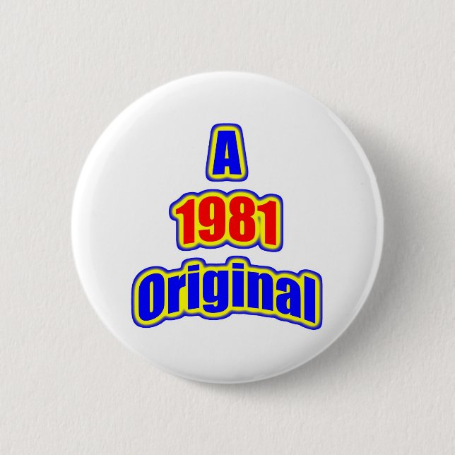 1981 Vorlagen-Querstations-Rot Button (Vorderseite)