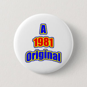 1981 Vorlagen-Querstations-Rot Button