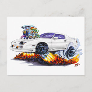 1982-92 Camaro Weißer Wagen Postkarte