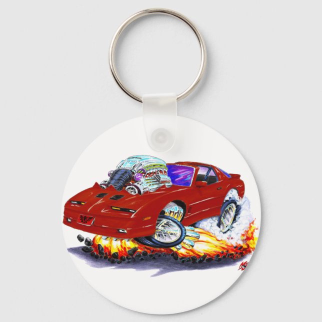 1982-92 Trans Am Maroon Car Schlüsselanhänger (Vorderseite)